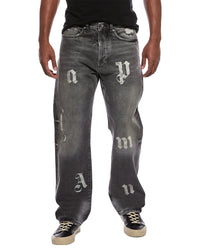 Palm Angels Palm Angels Distressed Letter Jean