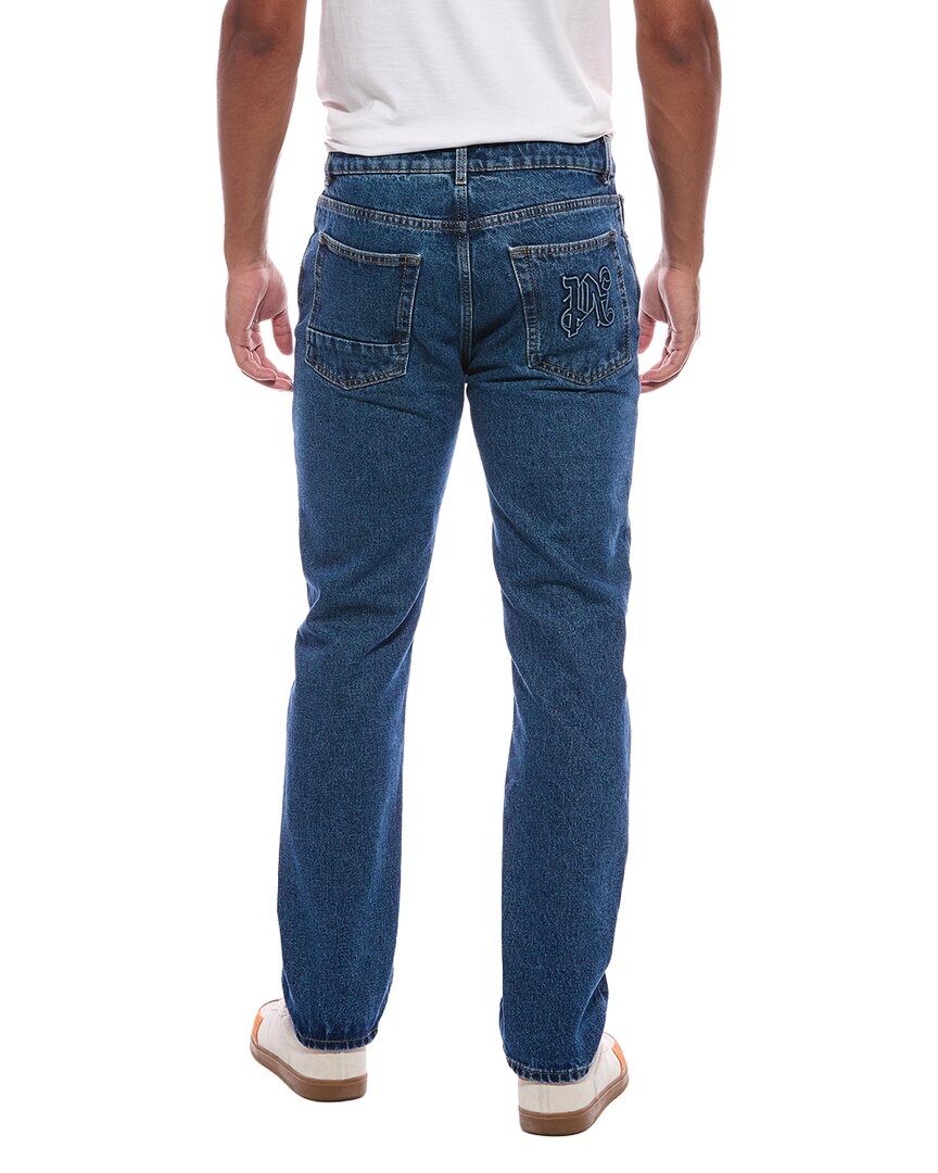 Palm Angels Palm Angels Low Waist Monogram Straight Jean