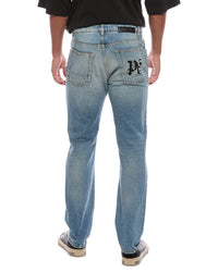 Palm Angels Palm Angels Monogram Regular Straight Jean