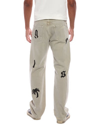 Palm Angels Palm Angels Bull Logo Patch Straight Jean