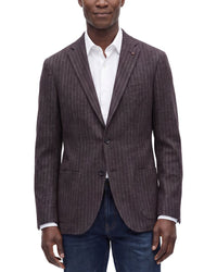 Corneliani Corneliani Cc Collection Striped Wool & Silk-Blend Blazer