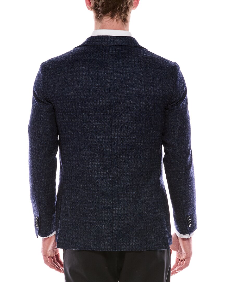 Corneliani Corneliani Cc Collection Half-Lined Jacquard Wool-Blend Blazer