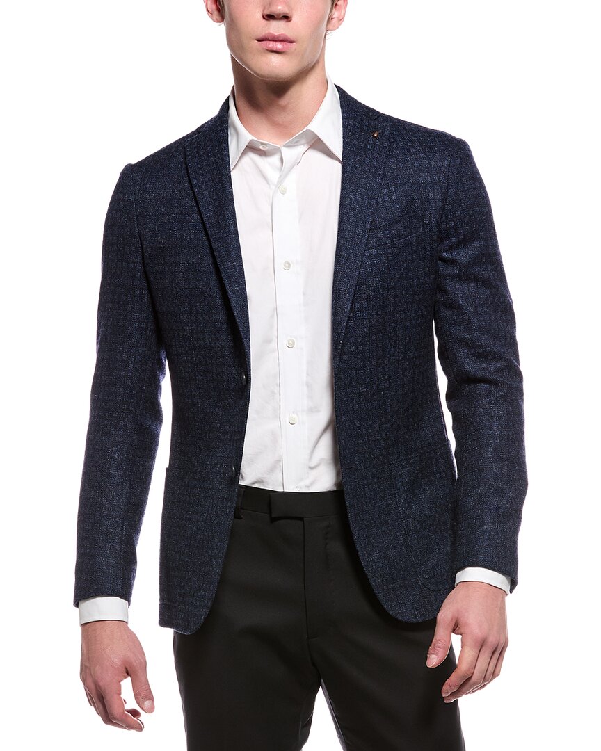 Corneliani Corneliani Cc Collection Half-Lined Jacquard Wool-Blend Blazer