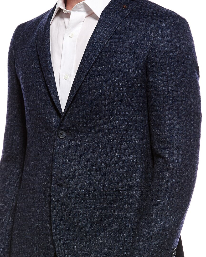 Corneliani Corneliani Cc Collection Half-Lined Jacquard Wool-Blend Blazer