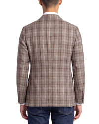 Corneliani Corneliani Cc Collection Double-Breasted Wool & Linen-Blend Blazer