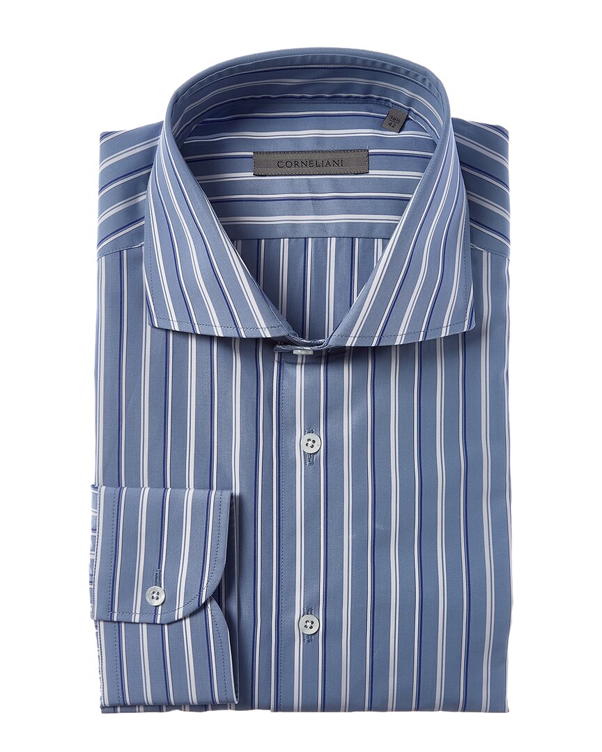 Corneliani Corneliani Striped Poplin Dress Shirt