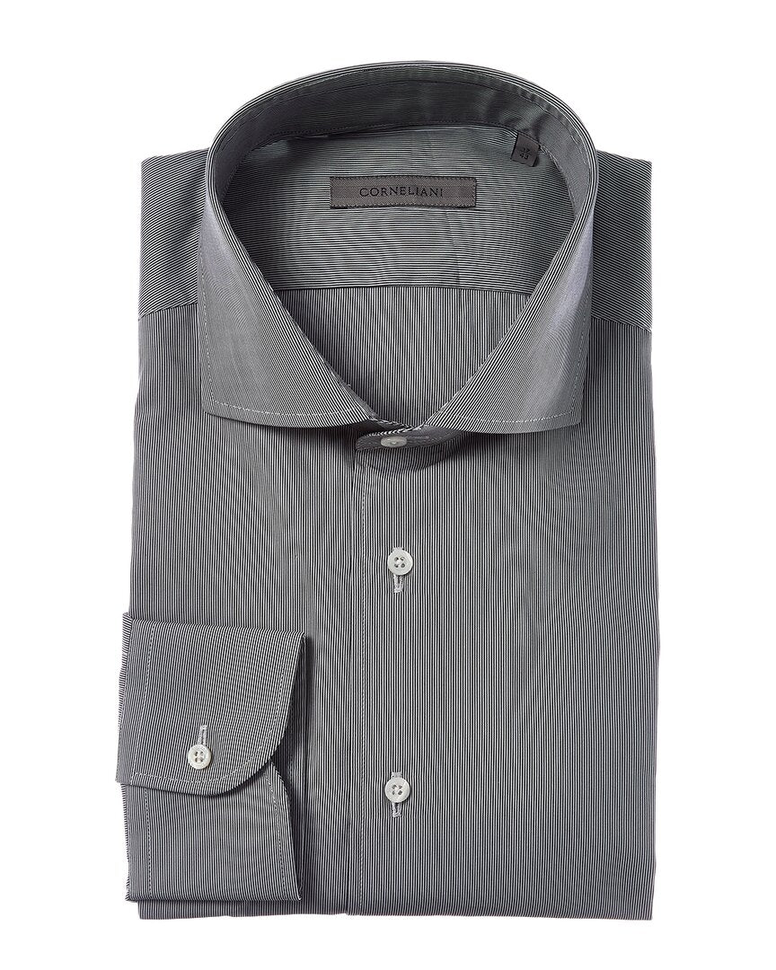 Corneliani Corneliani Striped Poplin Dress Shirt