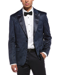 Report Collection Textured Velvet Blazer