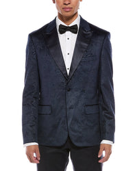 Report Collection Textured Velvet Blazer