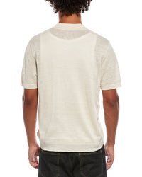 Onia Linen Johnny Collar Polo Sweater