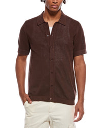 Onia Crochet Knit Button Up