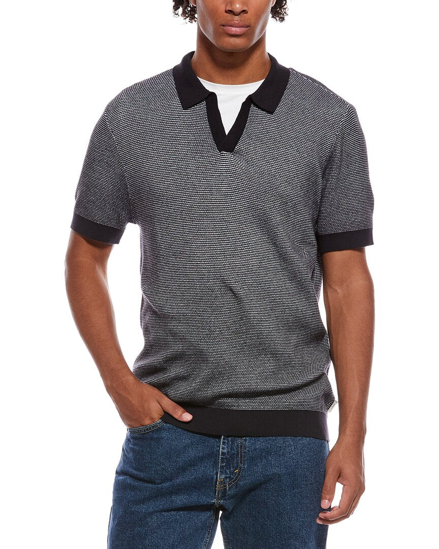 Onia Textured Johnny Collar Polo Shirt