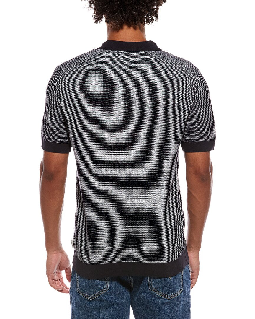 Onia Textured Johnny Collar Polo Shirt
