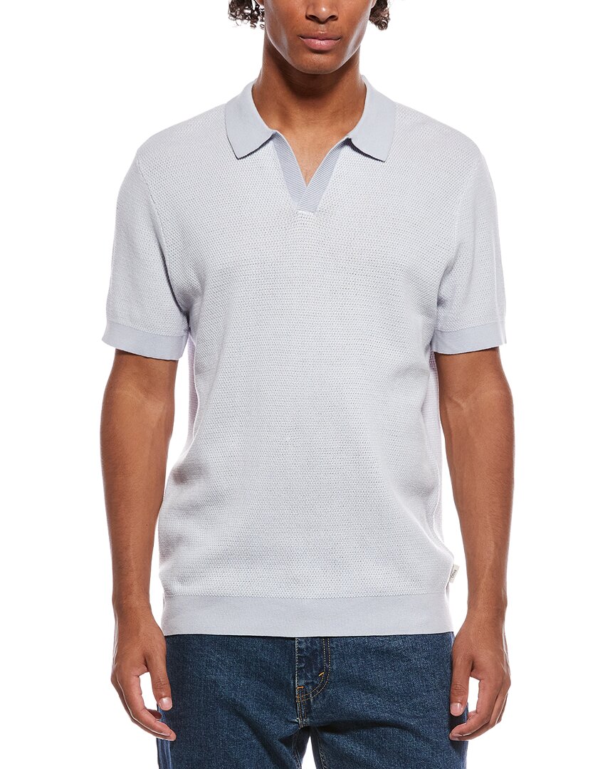 Onia Textured Johnny Collar Polo Shirt