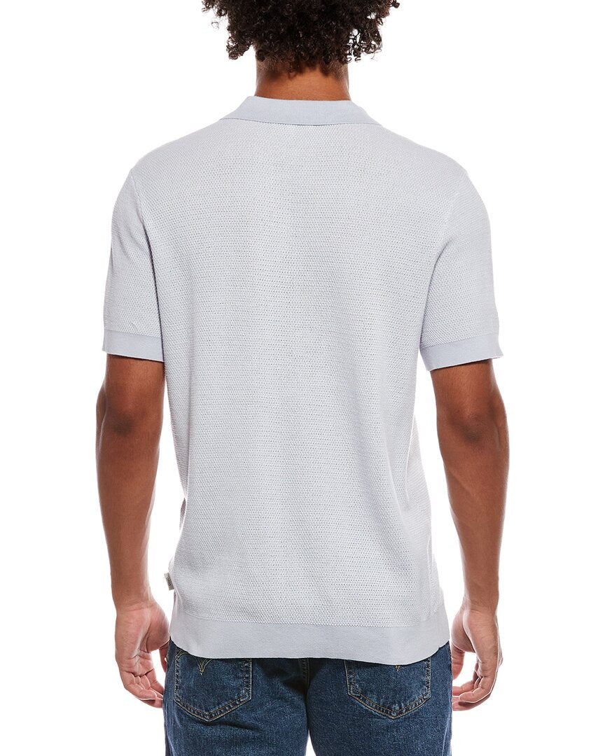 Onia Textured Johnny Collar Polo Shirt