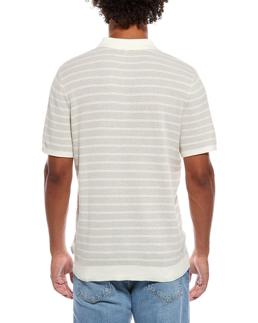 Onia Textured Knit Polo Shirt
