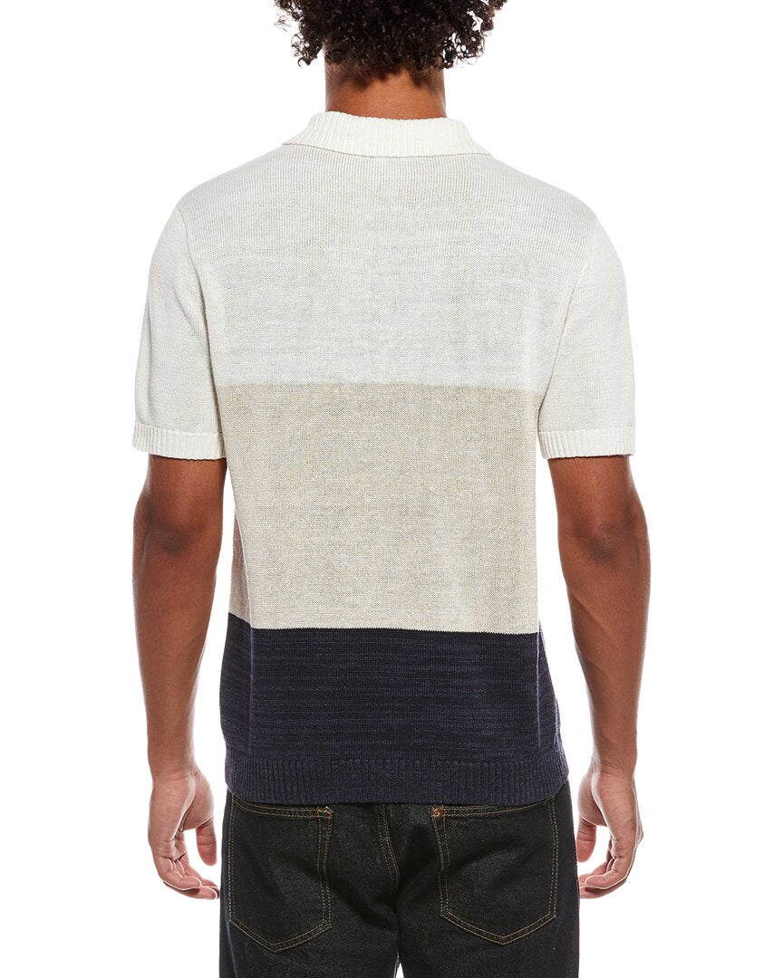 Onia Silk & Linen-Blend Johnny Polo Shirt