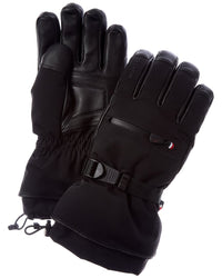 Moncler Leather-Trim Gloves