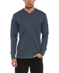 Weatherproof Vintage Variegated Microstripe Waffle Henley