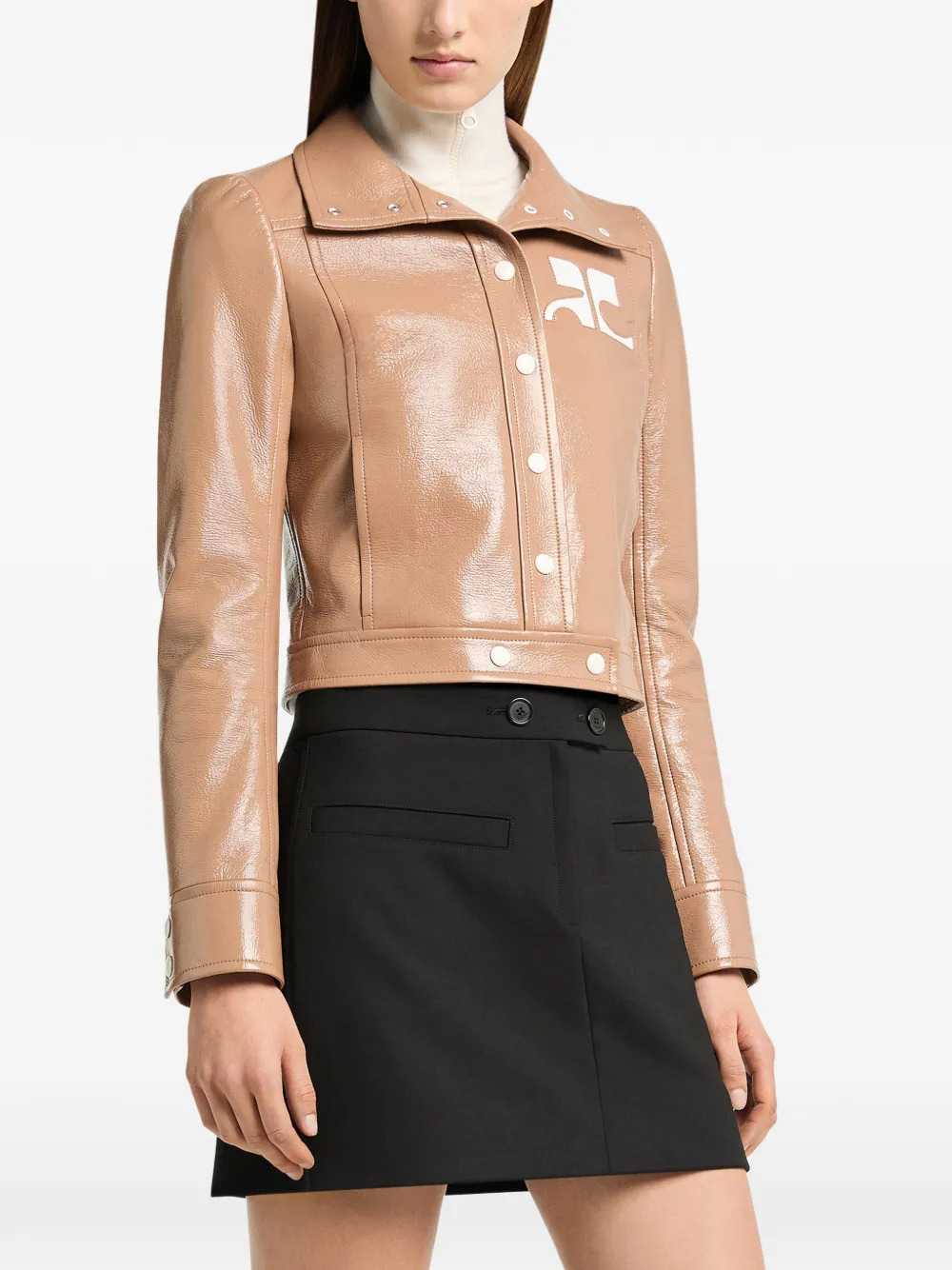 COURREGES Courreges Women Re-Edition Cropped Vinyl Jacket