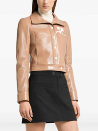 COURREGES Courreges Women Re-Edition Cropped Vinyl Jacket