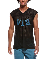 RtA Rta V-Neck Sleeveless Mesh T-Shirt