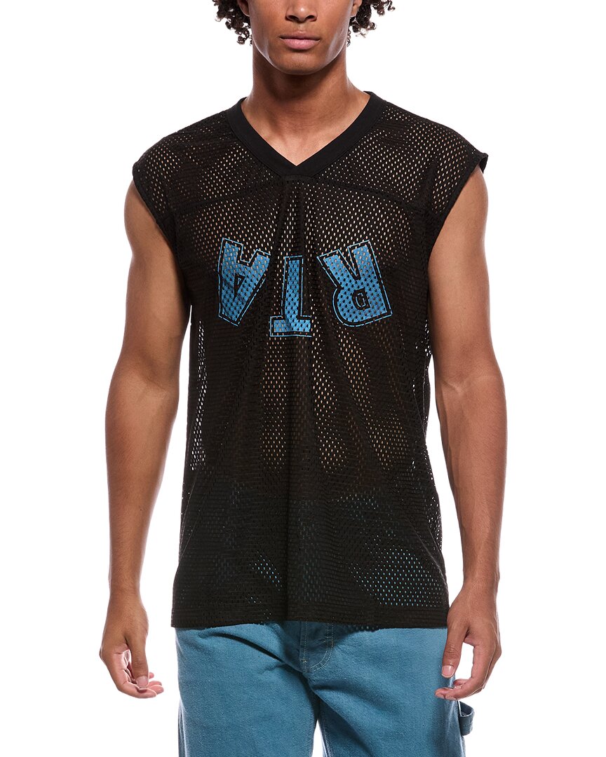 RtA Rta V-Neck Sleeveless Mesh T-Shirt