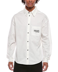 RtA Rta Poplin Slogan Shirt