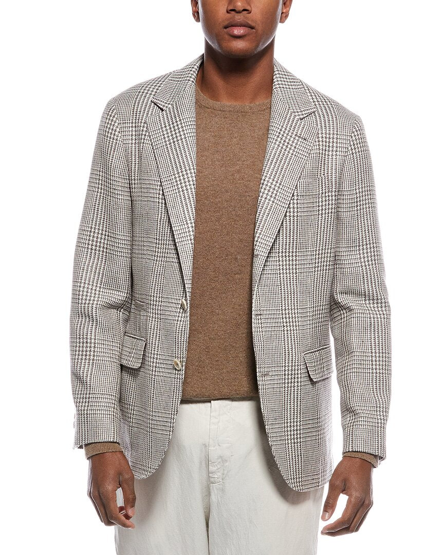 Brunello Cucinelli Brunello Cucinelli Linen, Wool, & Silk-Blend Blazer