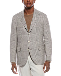 Brunello Cucinelli Brunello Cucinelli Linen, Wool, & Silk-Blend Blazer
