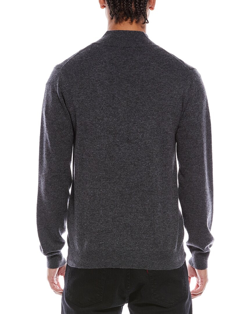 Brodie Cashmere Zip Up Wool & Cashmere-Blend Funnel Neck Cardigan