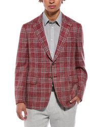 Isaia Isaia Capri Wool, Silk & Linen-Blend Sport Jacket