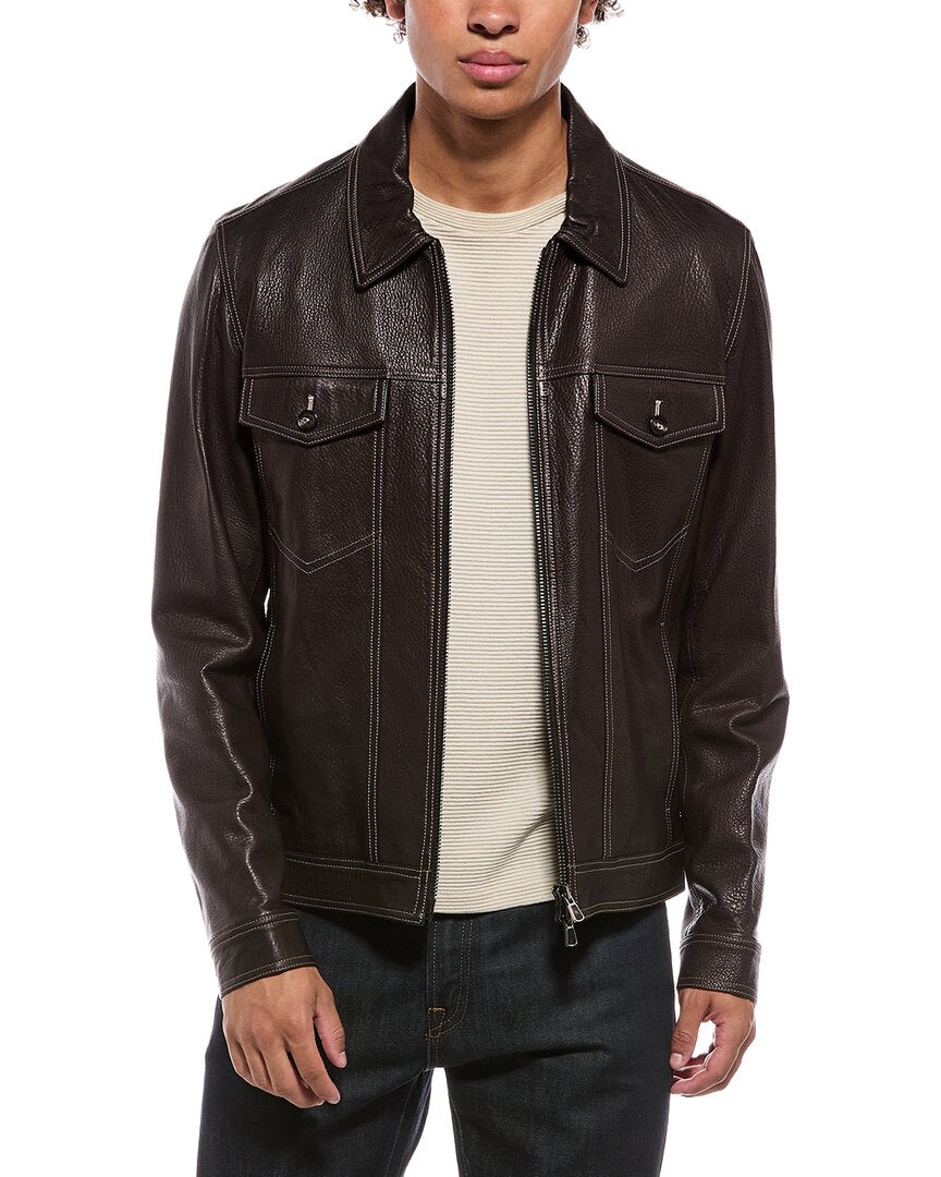 Isaia Isaia Leather Jacket