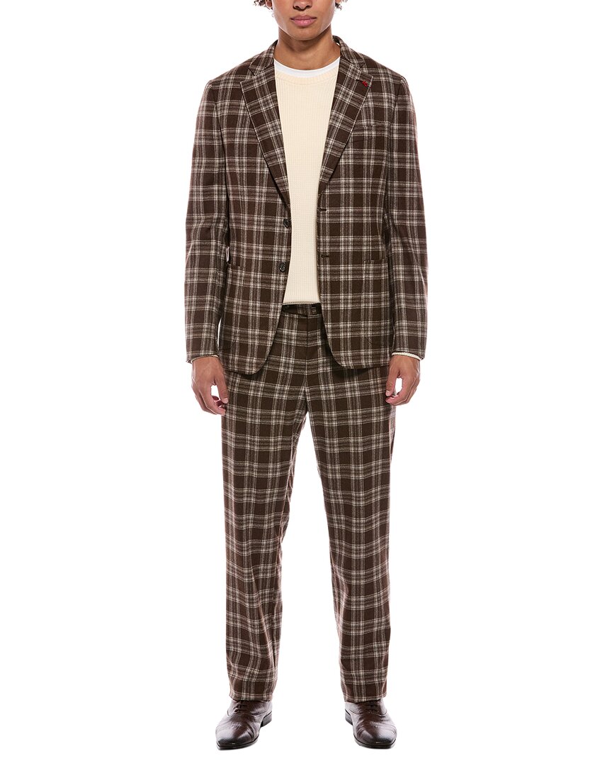 Isaia Isaia Capri Wool Suit With Flat Front Pant