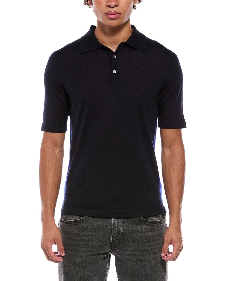 Isaia Isaia Cashmere & Silk-Blend Polo Sweater