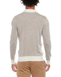 Isaia Polo Silk & Cashmere-Blend Sweater