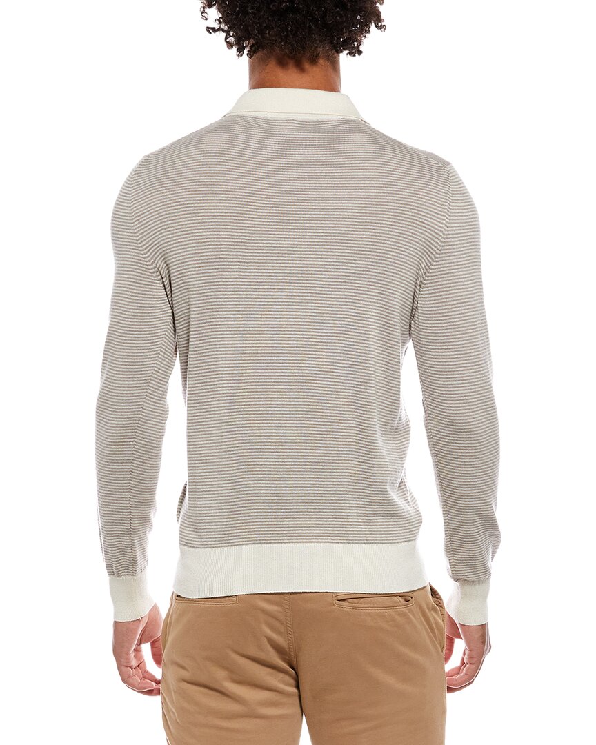 Isaia Polo Silk & Cashmere-Blend Sweater