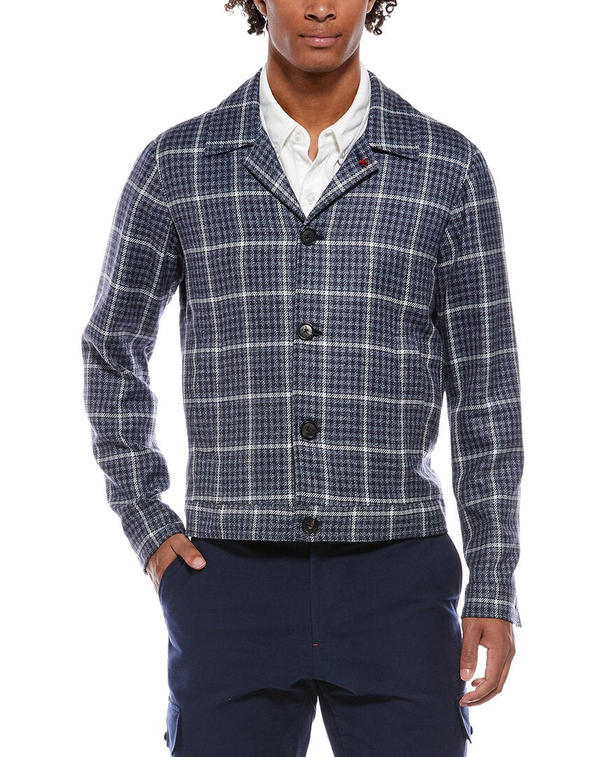 Isaia Isaia Portofino Wool, Silk & Linen-Blend Jacket