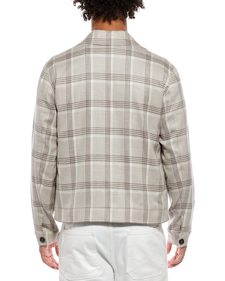 Isaia Isaia Portofino Wool, Silk & Linen-Blend Jacket