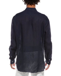Isaia Isaia Milano Mix Linen Dress Shirt
