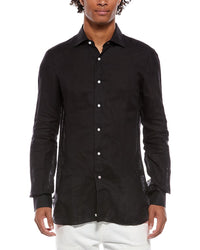 Isaia Isaia Milano Mix Linen Dress Shirt