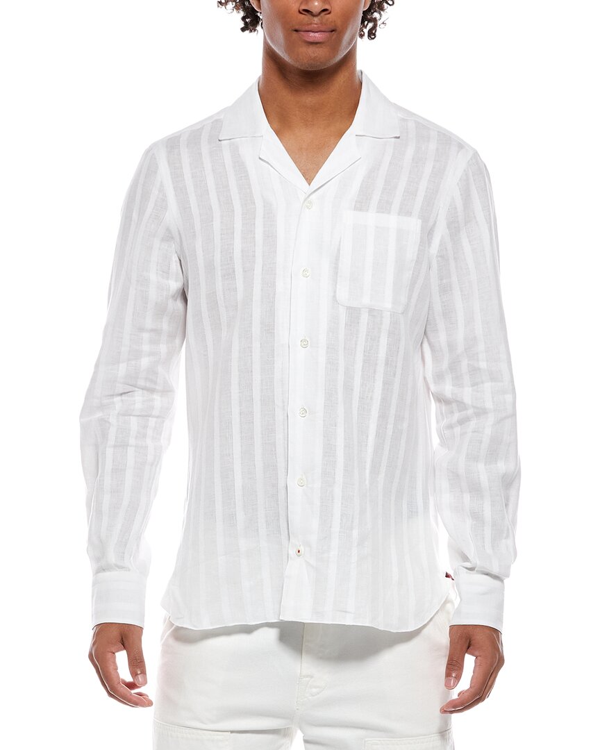 Isaia Isaia Camp Collar Linen-Blend Shirt