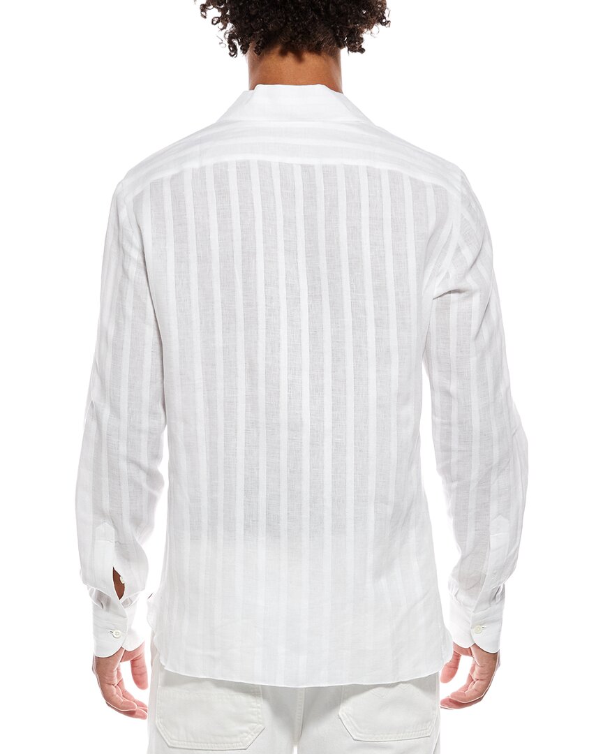 Isaia Isaia Camp Collar Linen-Blend Shirt