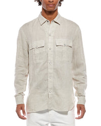 Isaia Isaia Cam212 Linen Sport Shirt