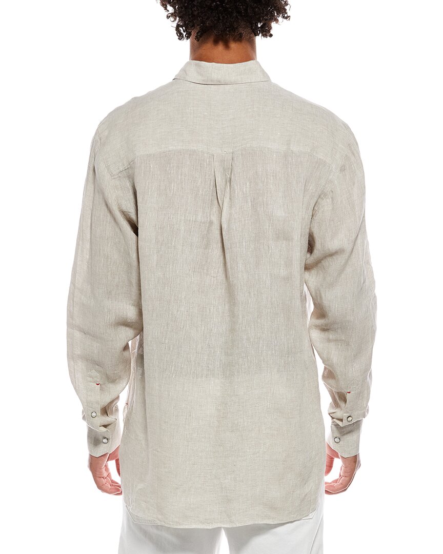 Isaia Isaia Cam212 Linen Sport Shirt