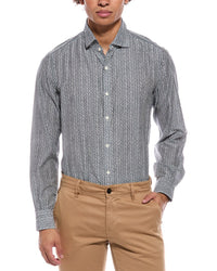 Isaia Isaia Mix Silk-Blend Sport Shirt