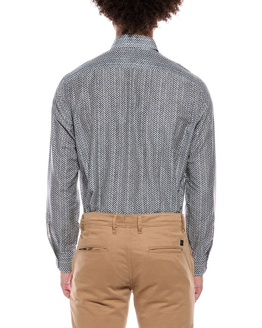 Isaia Isaia Mix Silk-Blend Sport Shirt