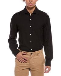 Isaia Isaia Mix Cashmere-Blend Sport Shirt