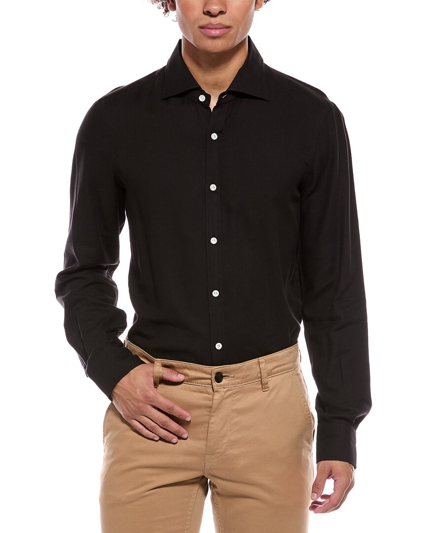 Isaia Isaia Mix Cashmere-Blend Sport Shirt