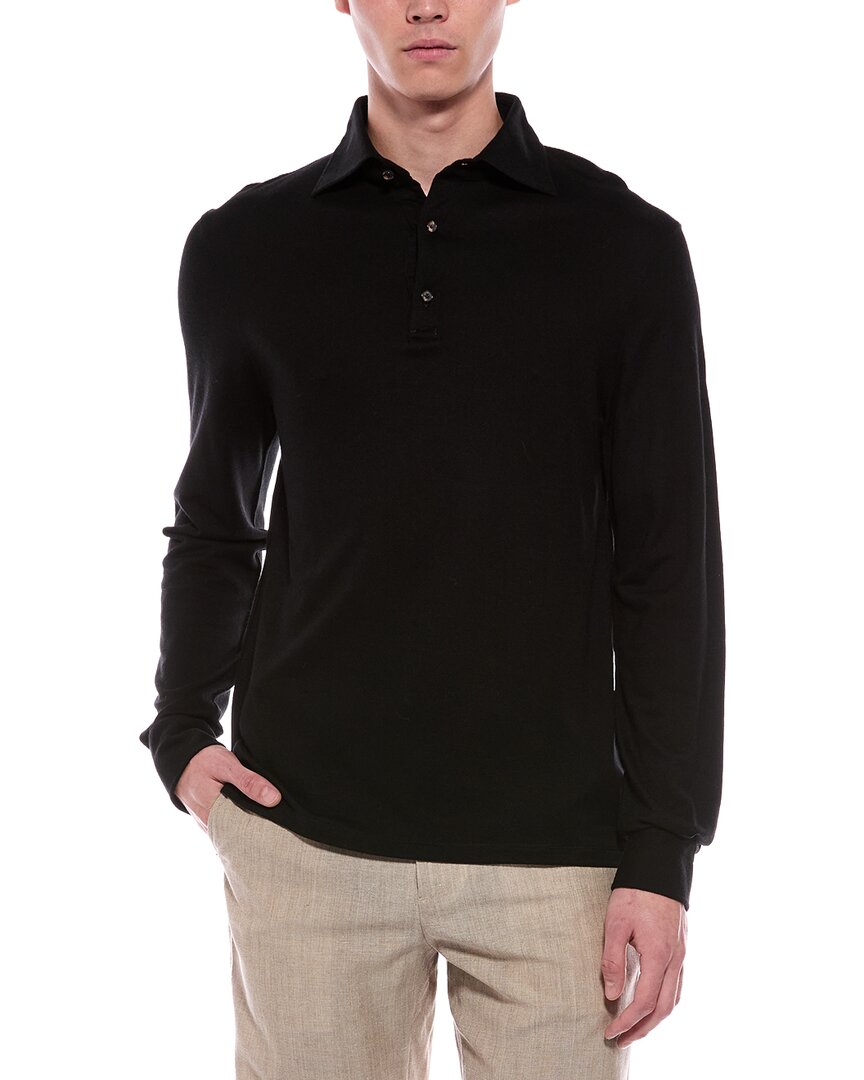 Isaia Isaia The Evening Wool Polo Shirt